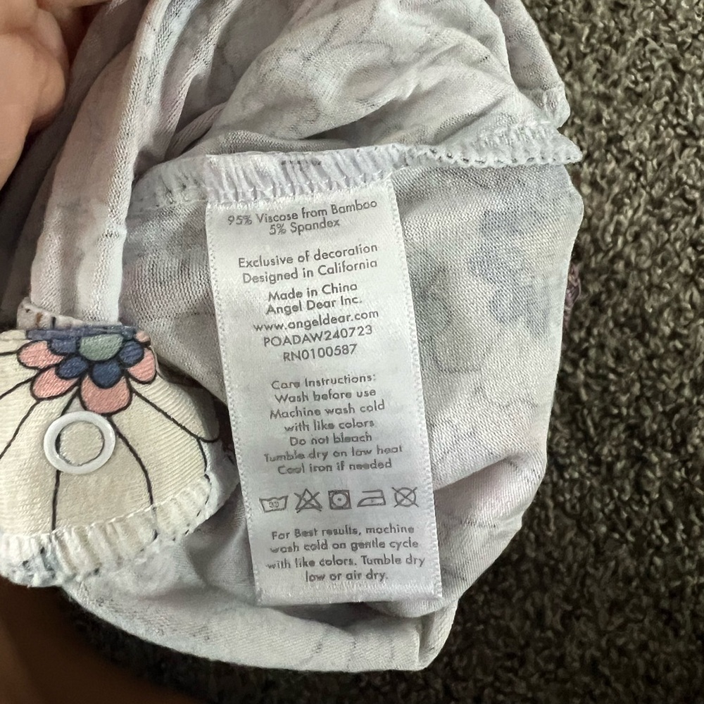 Angel Dear Bamboo Floral Ruffle Romper - Picture 5 of 5